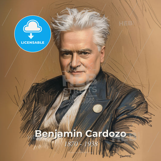 Benjamin Cardozo, 1870 - 1938, American lawyer and jurist - A Man In A Suit Print Template