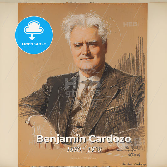 Benjamin Cardozo, 1870 - 1938, American lawyer and jurist - A Drawing Of A Man Print Template