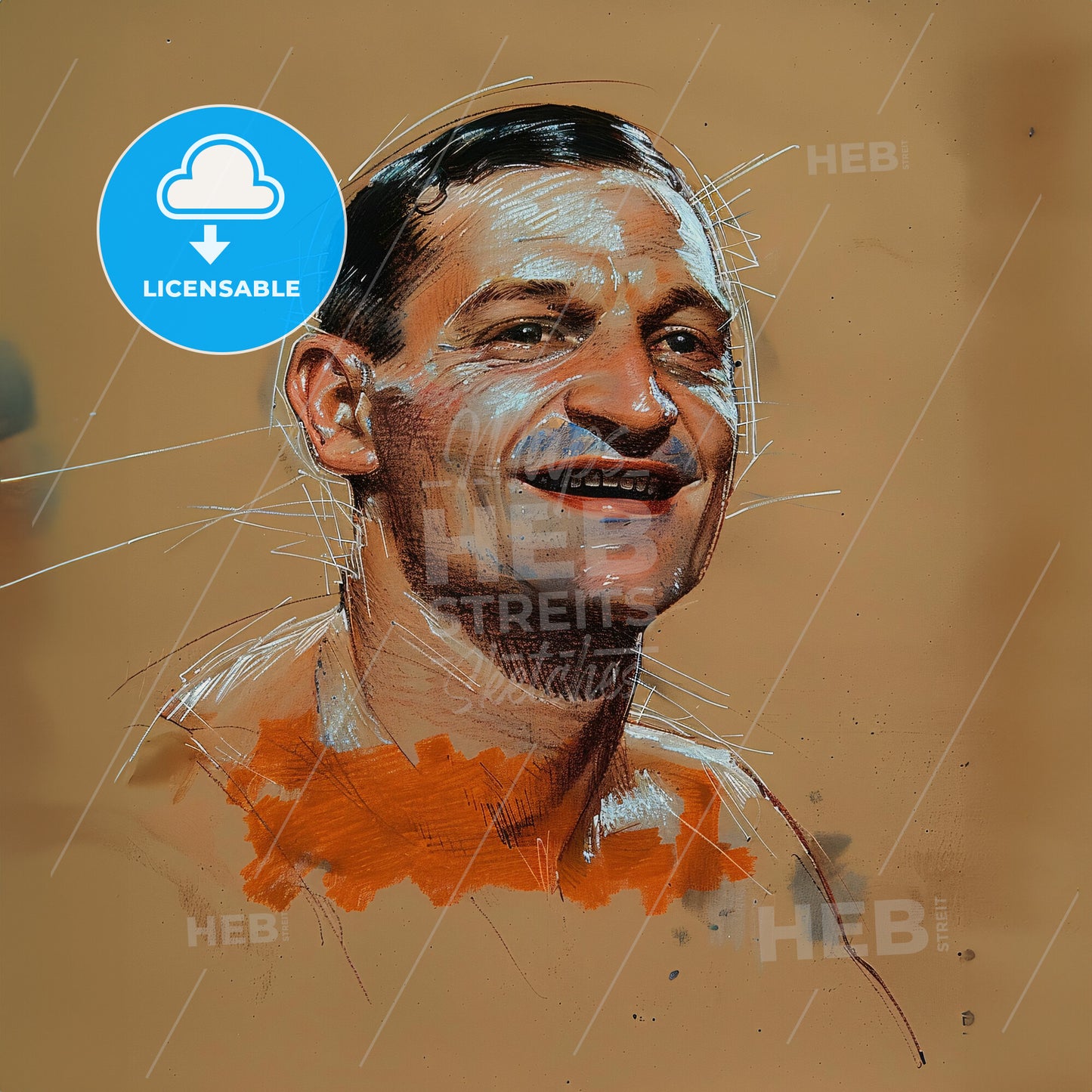 Benny Leonard, 1896 - 1947, American lightweight boxer - A Drawing Of A Man