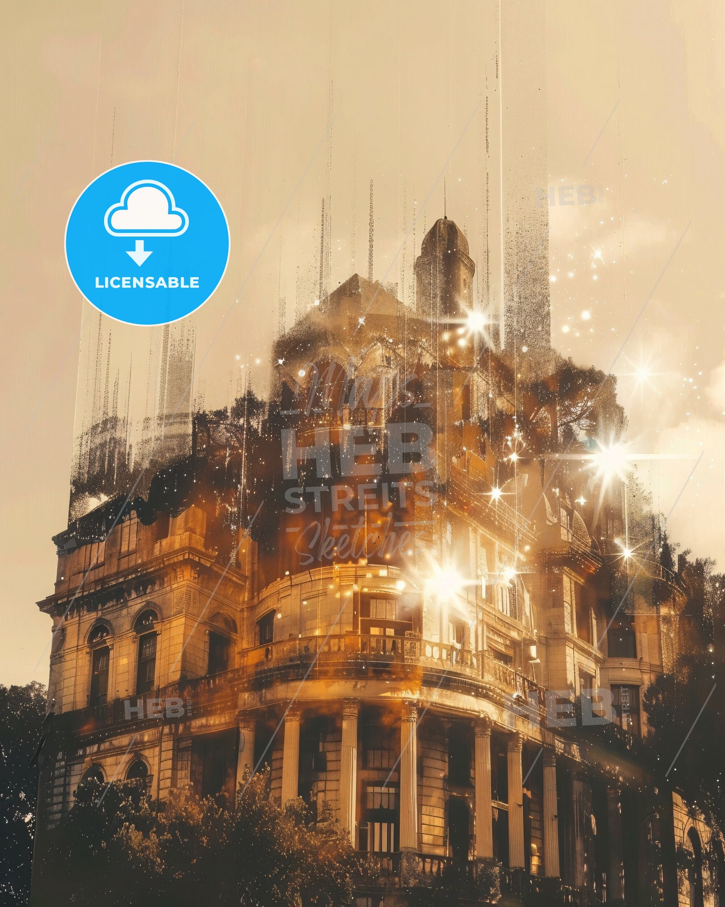 Benoni: City Lights Poster Dream - A building with many windows