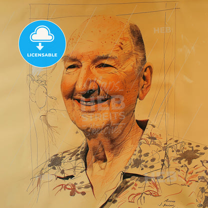 Bernard J. Anson, 1904 - 1981, American anesthesiologist - A Drawing Of A Man