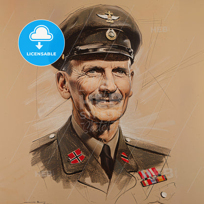 Bernard Montgomery, 1887 - 1976, British Field Marshal - A Man In A Military Uniform
