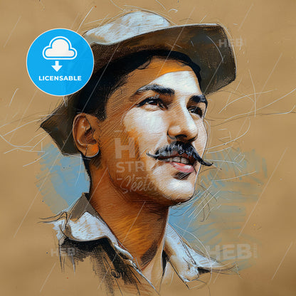 Bhagat Singh, 1907 - 1931, Indian revolutionary - A Man With A Mustache
