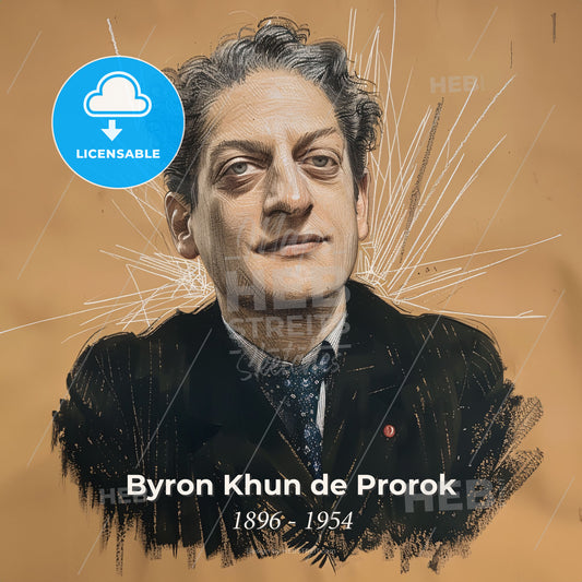 Byron Khun de Prorok, 1896 - 1954, American archaeologist - A Man In A Suit Print Template