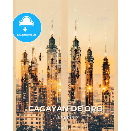 Cagayan de Oro: Bright City, Brighter Future - A multiple images of a city - Square format print template