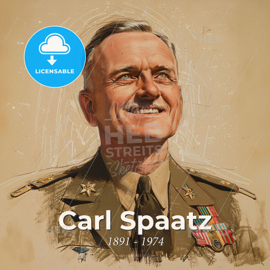 Carl Spaatz, 1891 - 1974, American General - A Man In Military Uniform Smiling Print Template