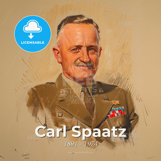 Carl Spaatz, 1891 - 1974, American General - A Portrait Of A Man In A Military Uniform Print Template