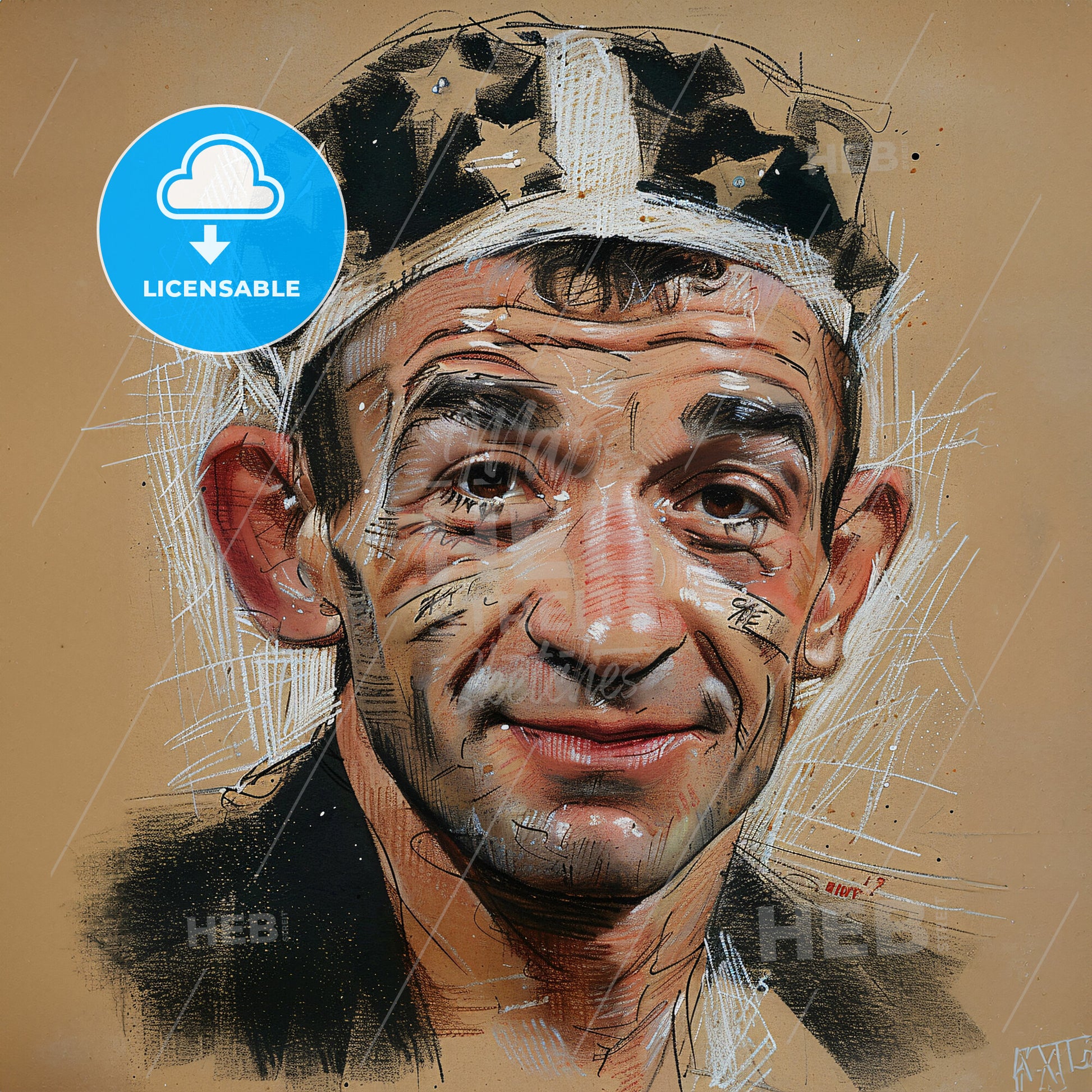 Carmen Basilio, 1927 - 2012, American welterweight and middleweight boxer - A Man With A Hat