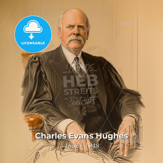 Charles Evans Hughes, 1862 - 1948, American lawyer and jurist - A Man In A Suit And Tie Print Template