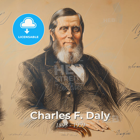 Charles F. Daly, 1893 - 1959, American railway executive - A Man Sitting In A Chair Print Template