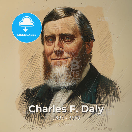 Charles F. Daly, 1893 - 1959, American railway executive - A Man With A Beard Print Template