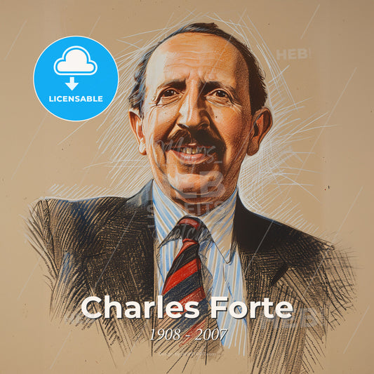 Charles Forte, 1908 - 2007, British hotelier - A Man In A Suit And Tie Print Template