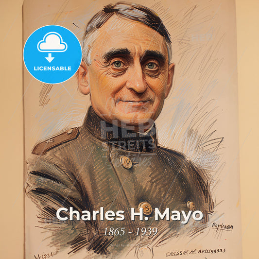Charles H. Mayo, 1865 - 1939, American surgeon - A Portrait Of A Man In A Military Uniform Print Template