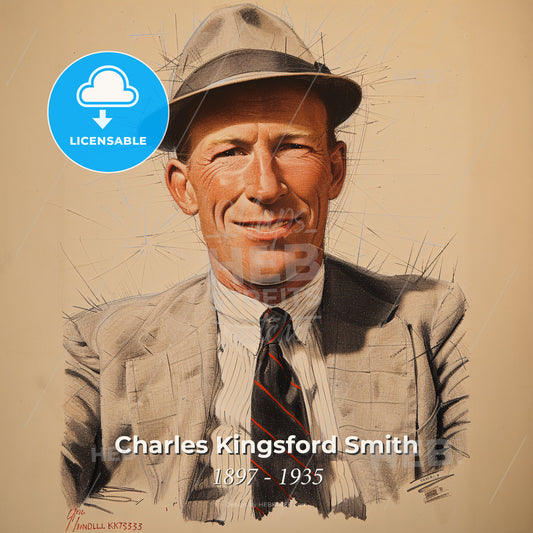 Charles Kingsford Smith, 1897 - 1935, Australian aviator - A Man Wearing A Suit And Tie Print Template