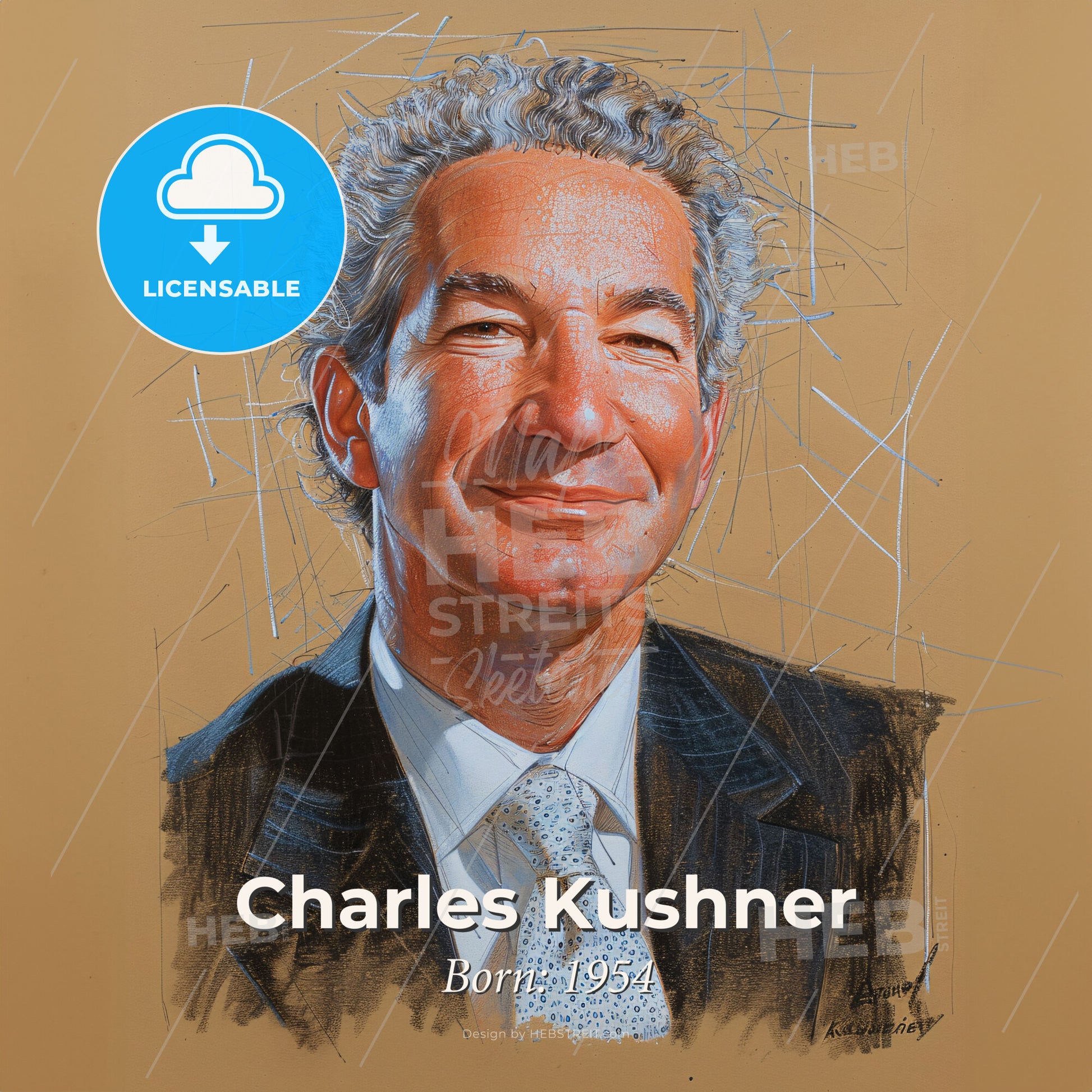 Charles Kushner, Born: 1954, American real estate developer - A Man In A Suit And Tie Print Template