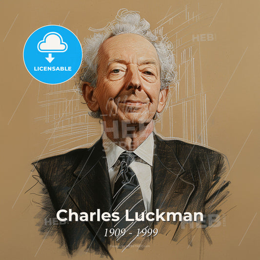 Charles Luckman, 1909 - 1999, American real estate developer and architect - A Man In A Suit And Tie Print Template