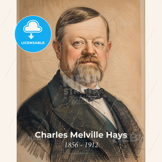 Charles Melville Hays, 1856 - 1912, American-Canadian railway executive - A Portrait Of A Man Print Template