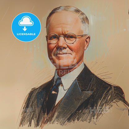 Charles R. Walgreen, 1873 - 1939, American pharmacist and businessman - A Man In A Suit And Tie