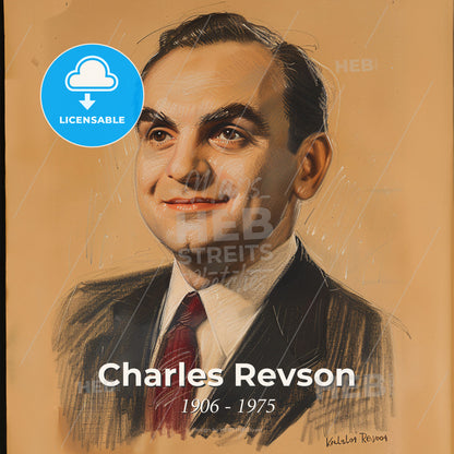 Charles Revson, 1906 - 1975, American businessman - A Drawing Of A Man Print Template