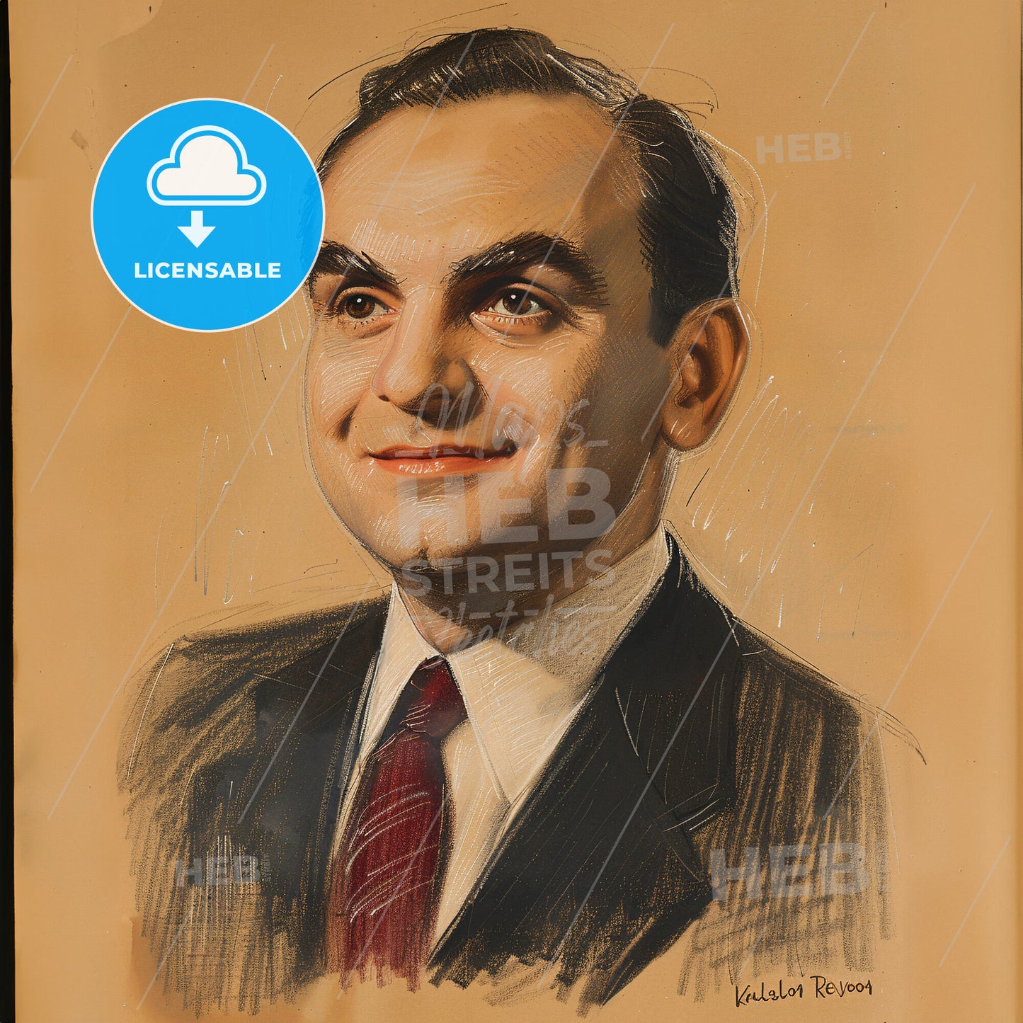 Charles Revson, 1906 - 1975, American businessman - A Drawing Of A Man