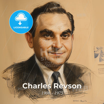 Charles Revson, 1906 - 1975, American businessman - A Man In A Suit And Tie Print Template