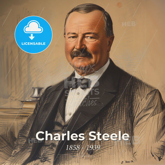 Charles Steele, 1858 - 1939, American investment banker - A Man In A Suit Print Template