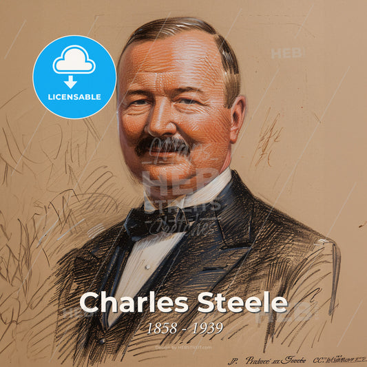 Charles Steele, 1858 - 1939, American investment banker - A Man In A Suit Print Template