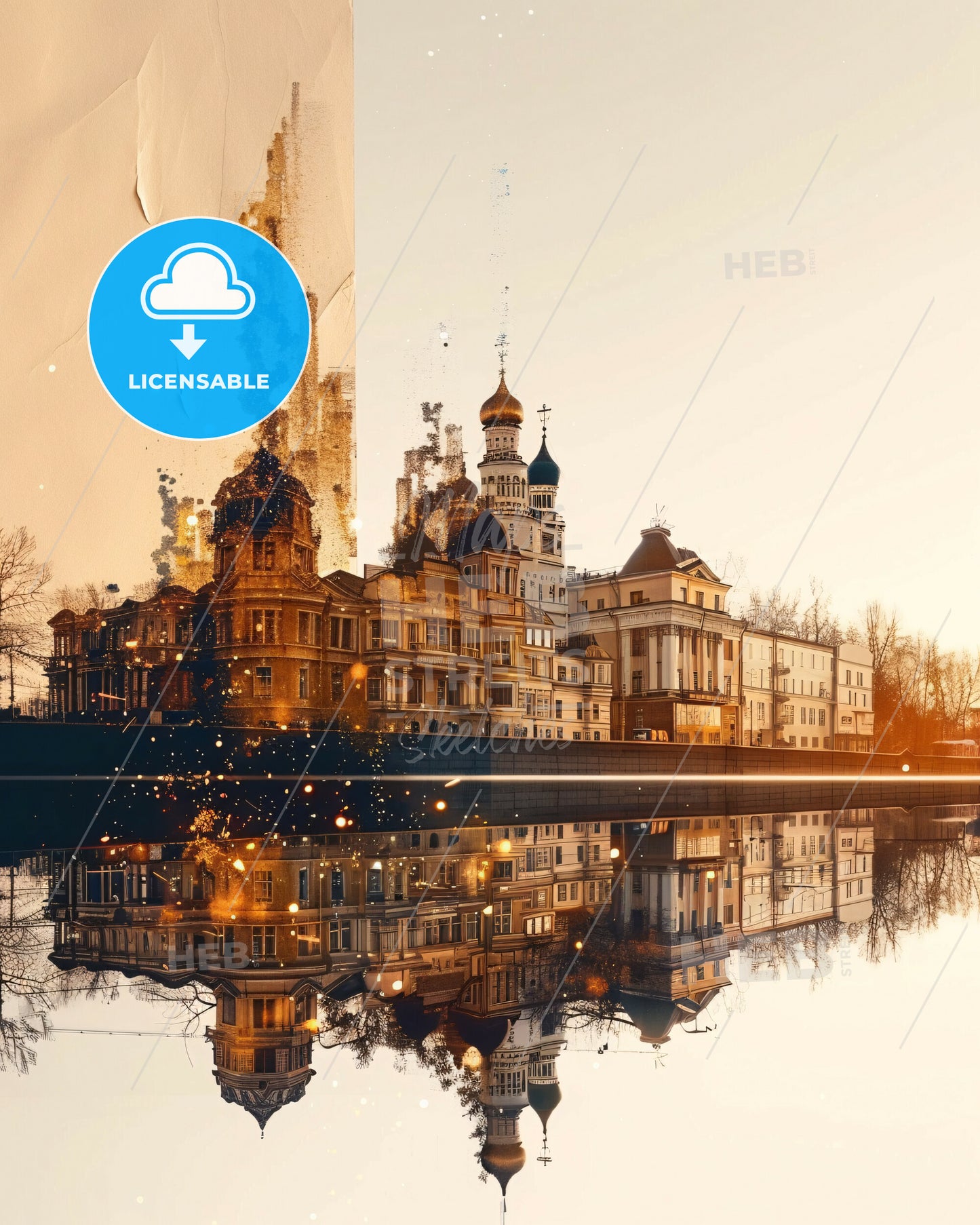 Chelyabinsk Skyline Art: Bright and Sparkly - A building with a reflection of a building