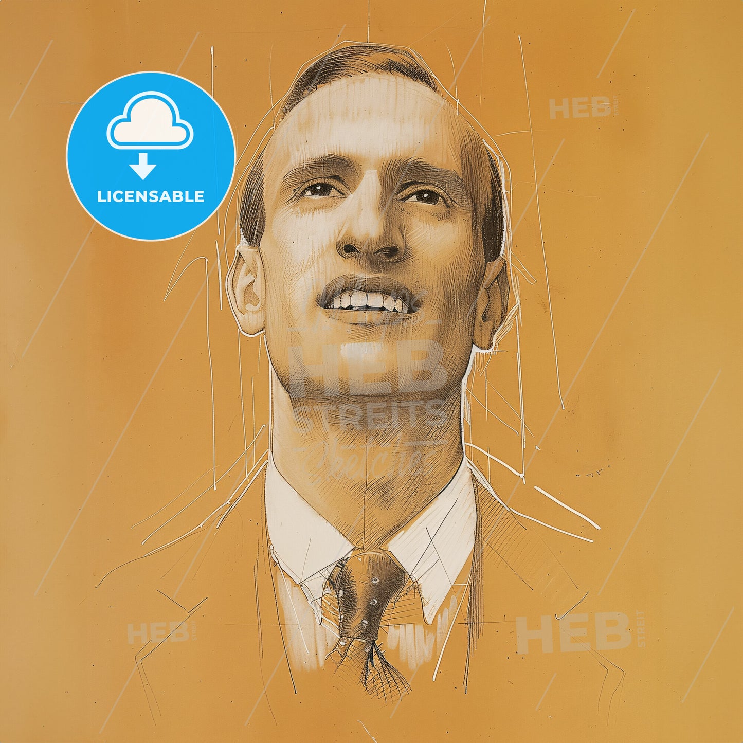 Christian Schad, 1894 - 1982, German painter - A Drawing Of A Man