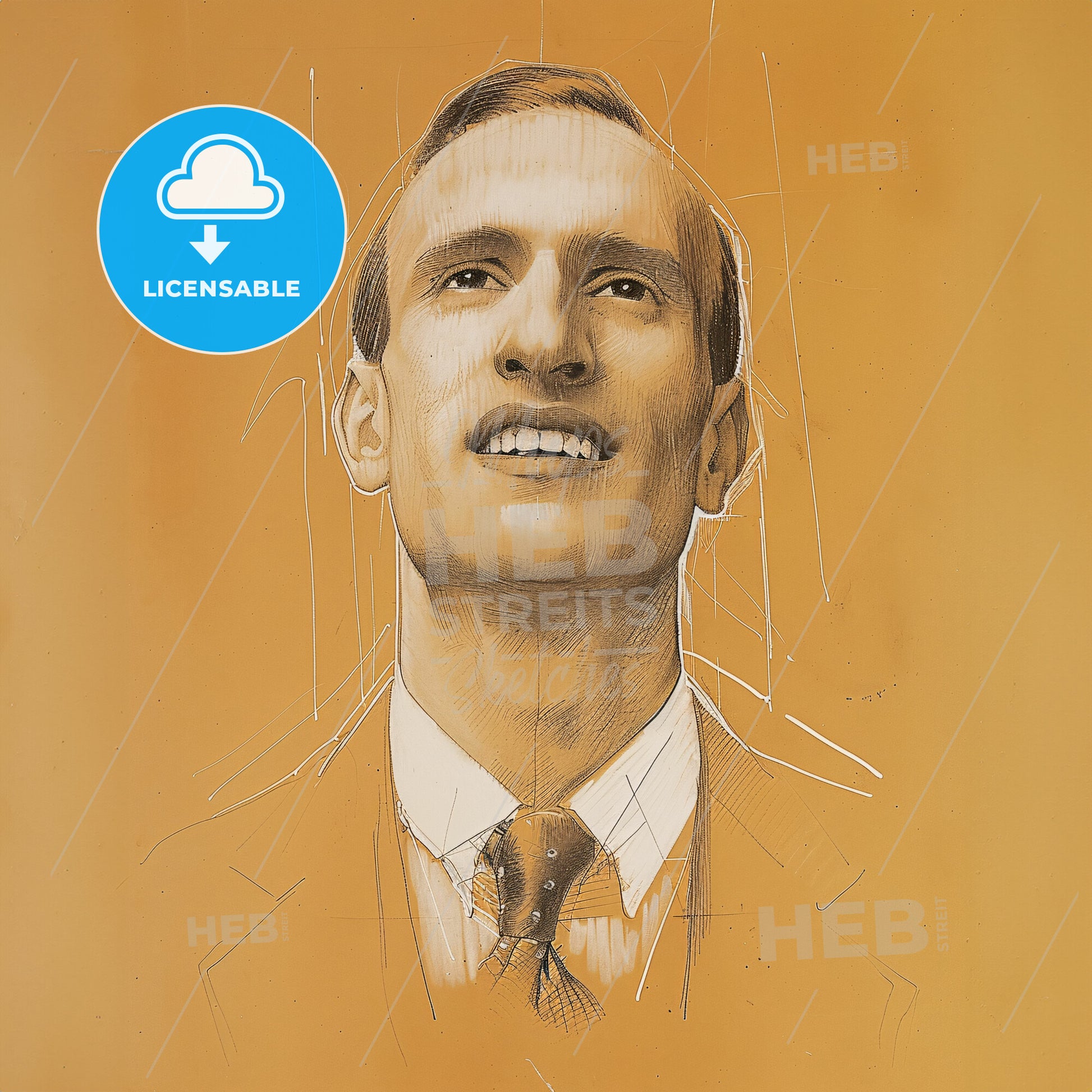 Christian Schad, 1894 - 1982, German painter - A Drawing Of A Man