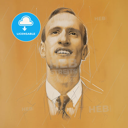 Christian Schad, 1894 - 1982, German painter - A Drawing Of A Man