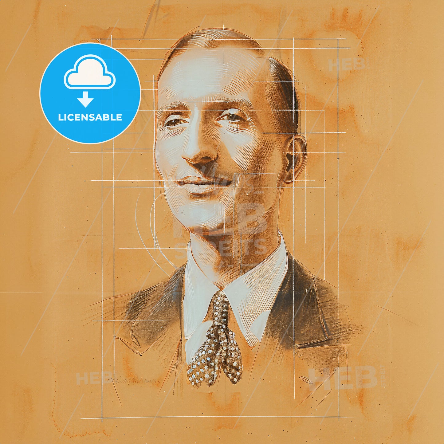 Christian Schad, 1894 - 1982, German painter - A Drawing Of A Man