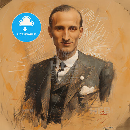 Christian Schad, 1894 - 1982, German painter - A Man In A Suit