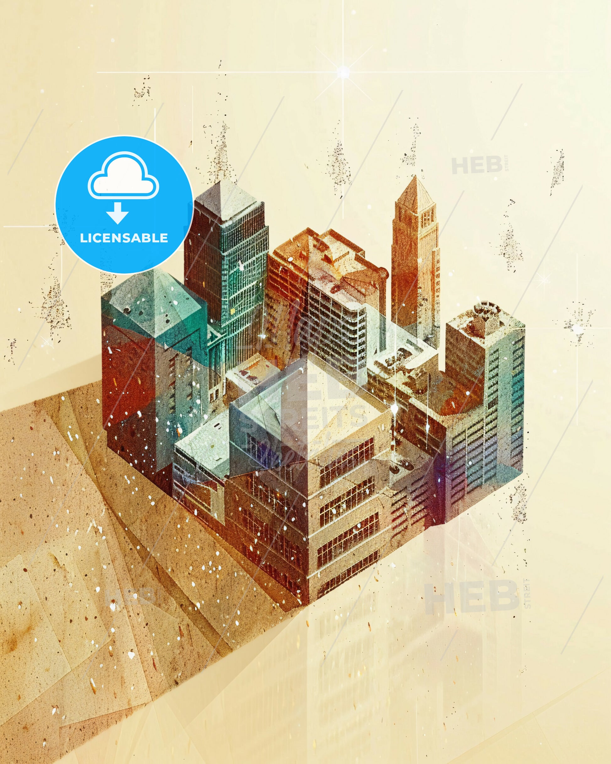 Chula Vista City Skyline Art Poster - A cityscape with many buildings