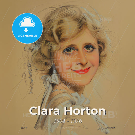 Clara Horton, 1904 - 1976, American actress - A Woman With Blonde Hair Print Template