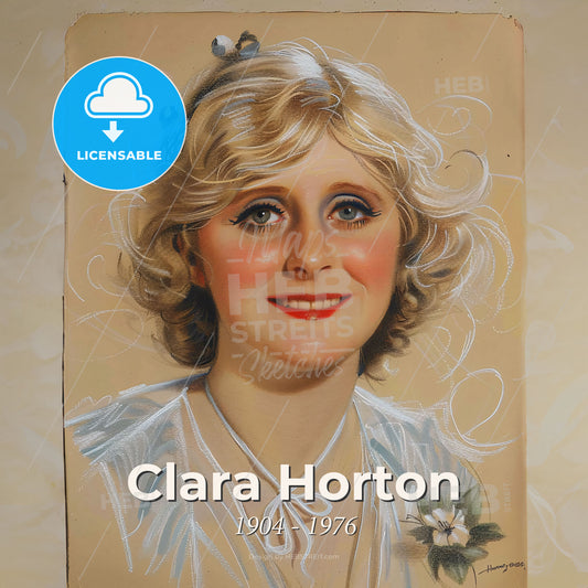 Clara Horton, 1904 - 1976, American actress - A Painting Of A Woman Print Template