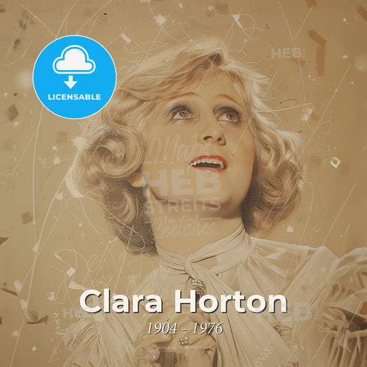 Clara Horton, 1904 - 1976, American actress - A Woman With Blonde Hair And A Veil Print Template