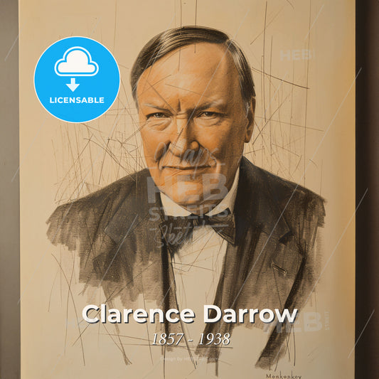 Clarence Darrow, 1857 - 1938, American lawyer - A Portrait Of A Man Print Template