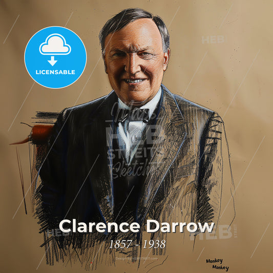Clarence Darrow, 1857 - 1938, American lawyer - A Man In A Suit Print Template