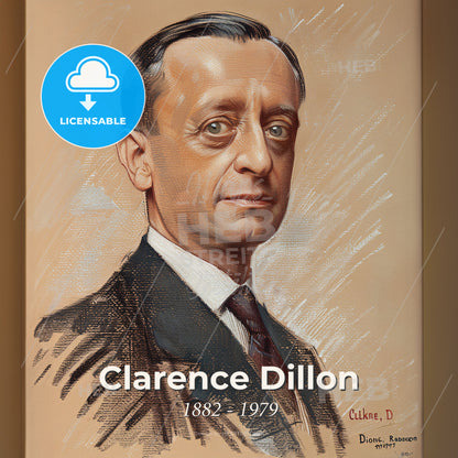 Clarence Dillon, 1882 - 1979, American investment banker - A Portrait Of A Man Print Template