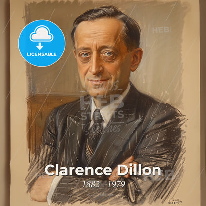 Clarence Dillon, 1882 - 1979, American investment banker - A Man In A Suit And Tie Print Template