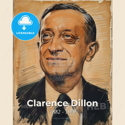 Clarence Dillon, 1882 - 1979, American investment banker - A Man In A Suit And Tie Print Template