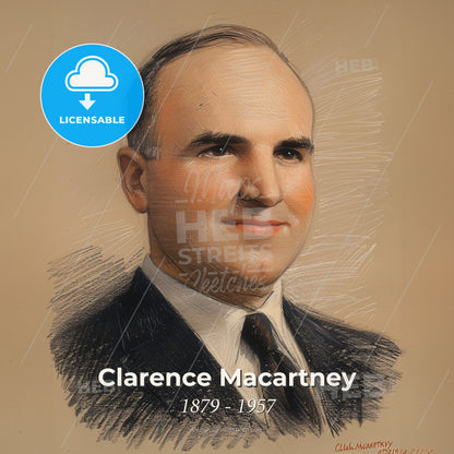 Clarence Macartney, 1879 - 1957, American Presbyterian preacher - A Man In A Suit And Tie Print Template