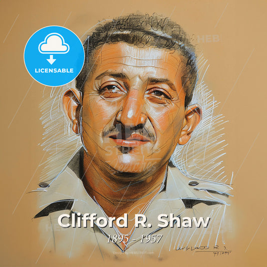 Clifford R. Shaw, 1895 - 1957, American sociologist and criminologist - A Drawing Of A Man Print Template