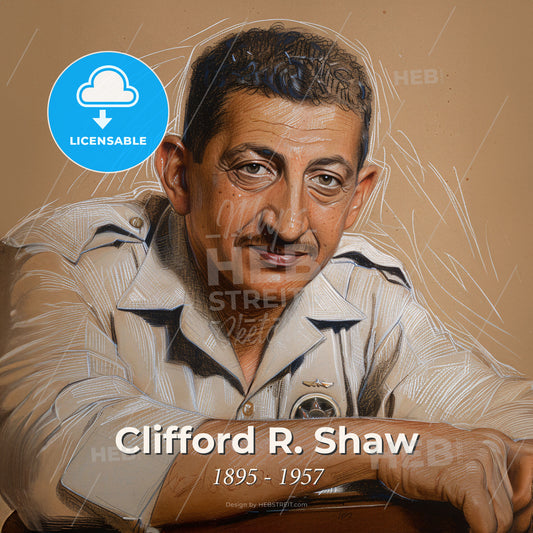 Clifford R. Shaw, 1895 - 1957, American sociologist and criminologist - A Man In A Uniform Print Template