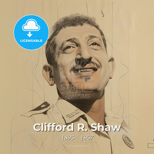 Clifford R. Shaw, 1895 - 1957, American sociologist and criminologist - A Man In A Military Uniform Print Template