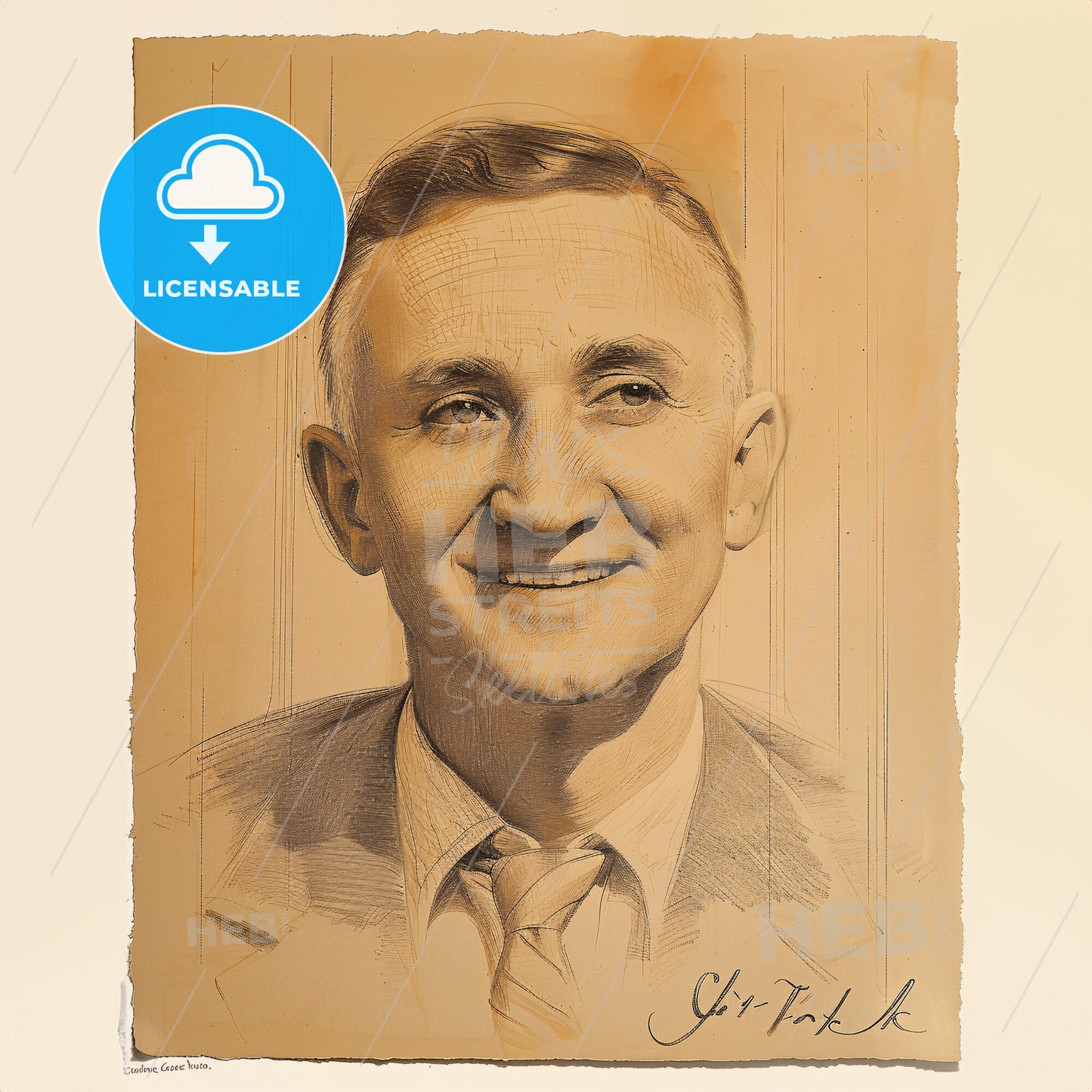 Clyde Cessna, 1879 - 1954, American aviation pioneer - A Drawing Of A Man