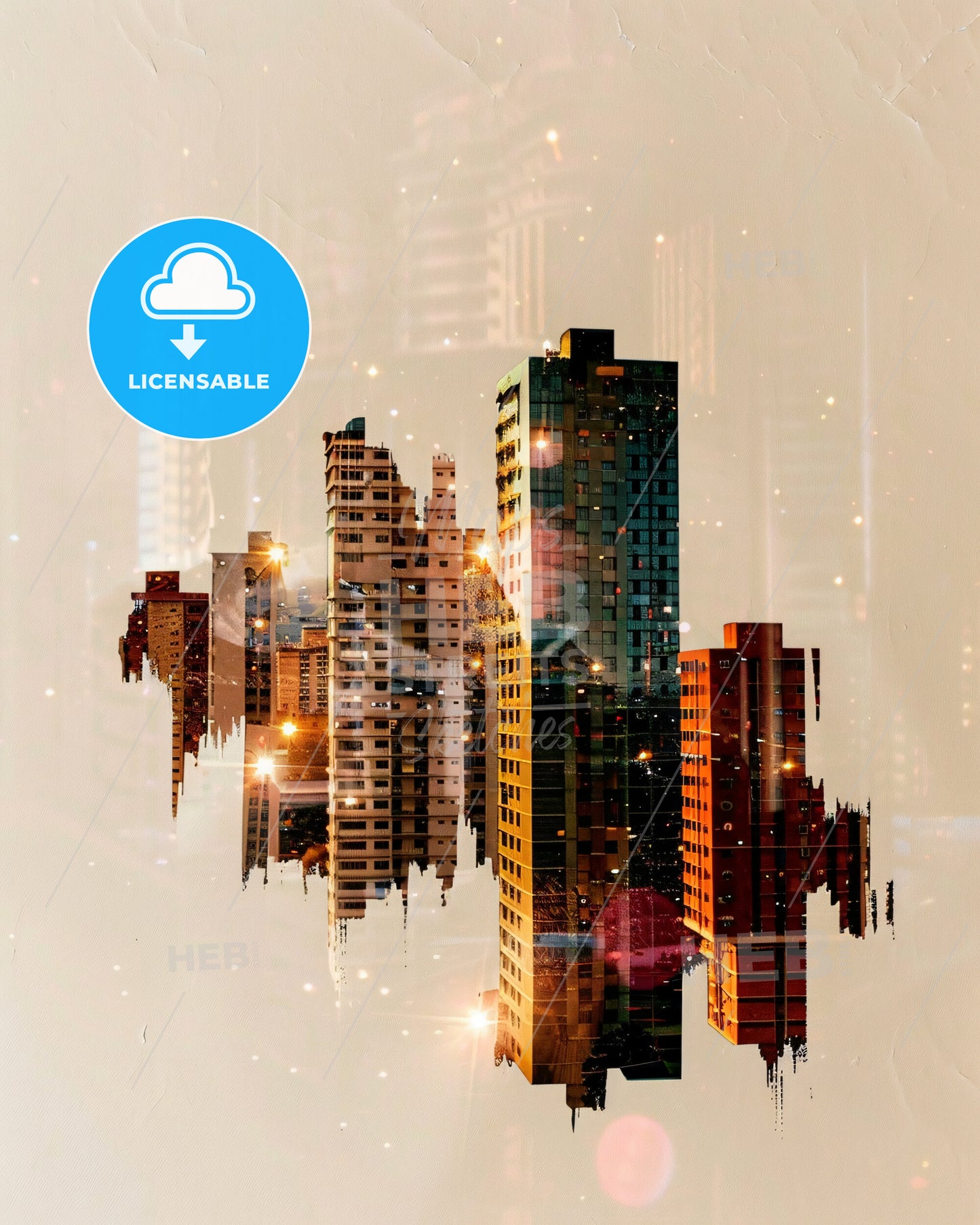 Conakry Guinea Skyline Composite Art Poster - A city skyline with many buildings