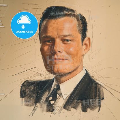 Conrad Nicholson Hilton Jr., 1926 - 1969, American hotelier - A Drawing Of A Man