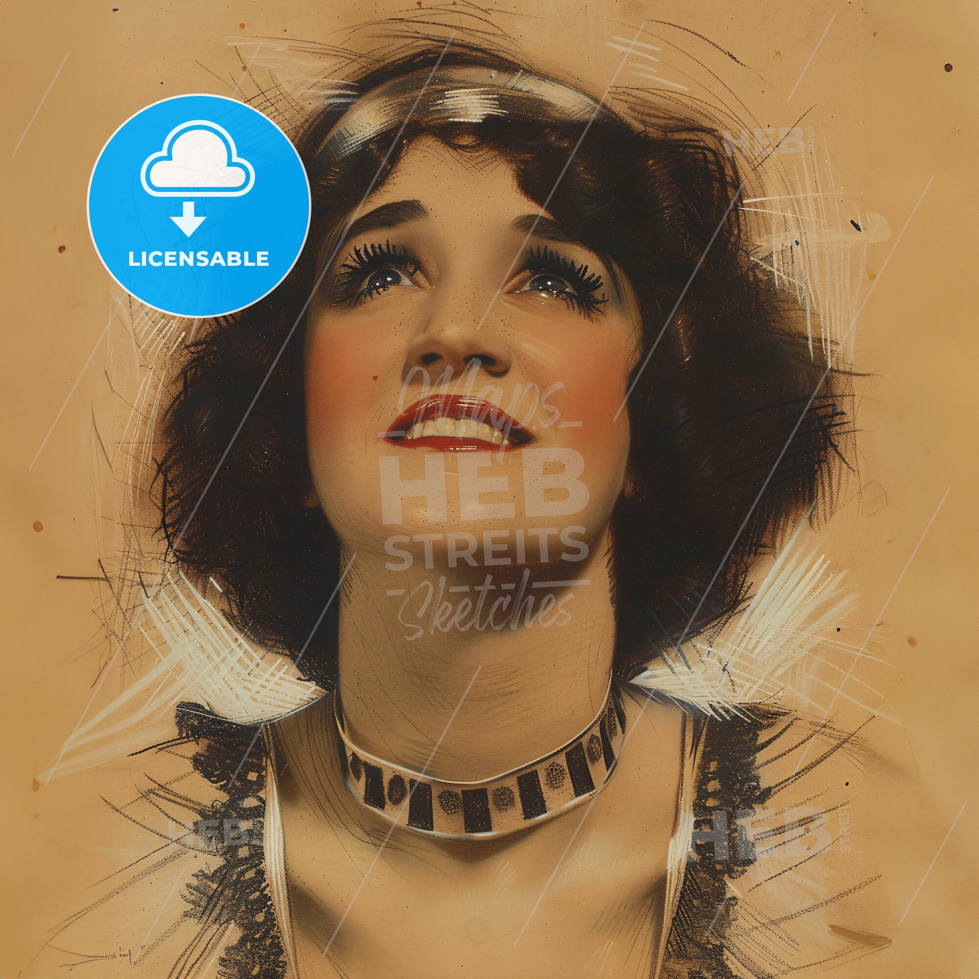 Constance Talmadge, 1898 - 1973, American actress - A Woman With A Necklace